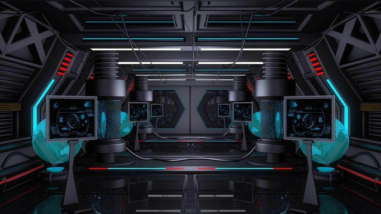 Sci Fi Corridor 3D model_3