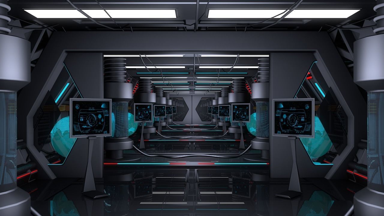 Sci Fi Corridor 3D model_6