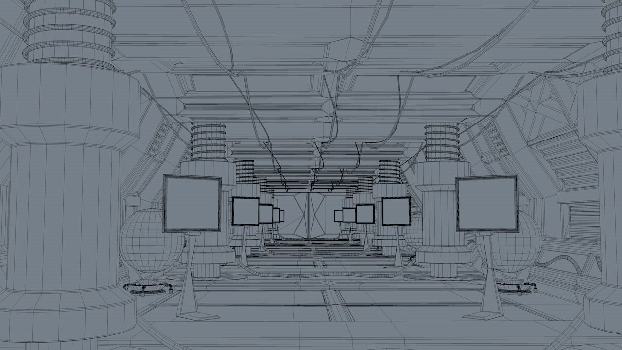 Sci Fi Corridor 3D model_11