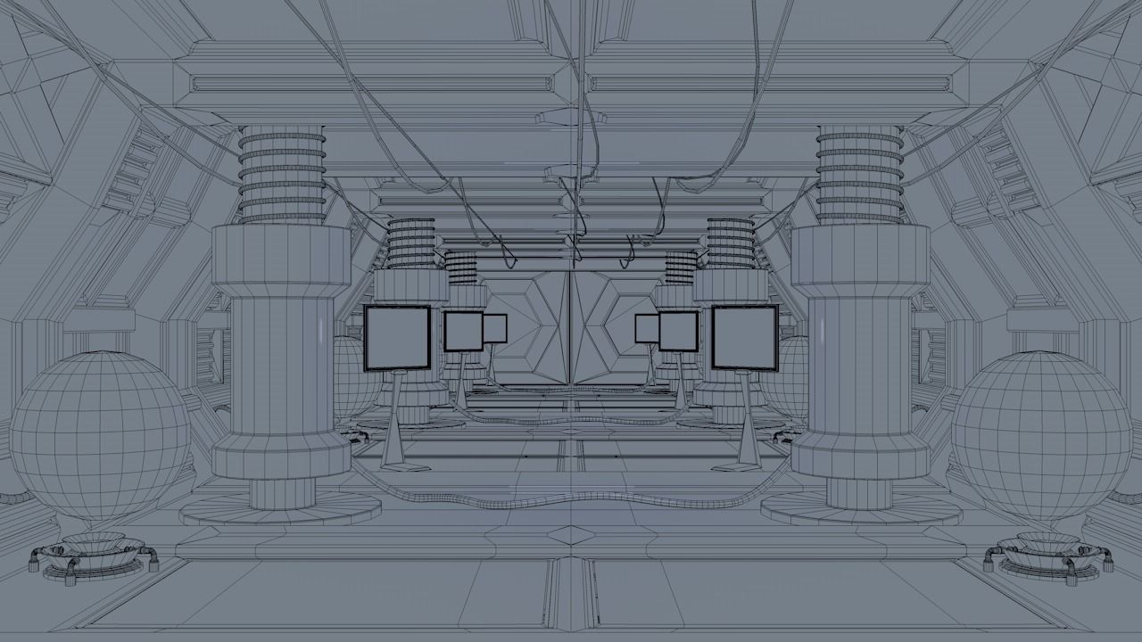 Sci Fi Corridor 3D model_8