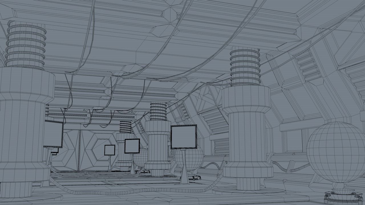 Sci Fi Corridor 3D model_9