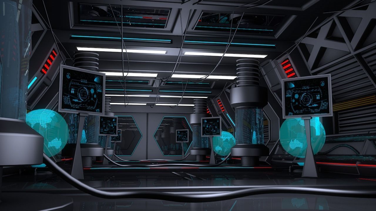 Sci Fi Corridor 3D model_7