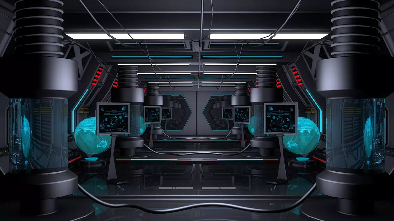 Sci Fi Corridor 3D model_0