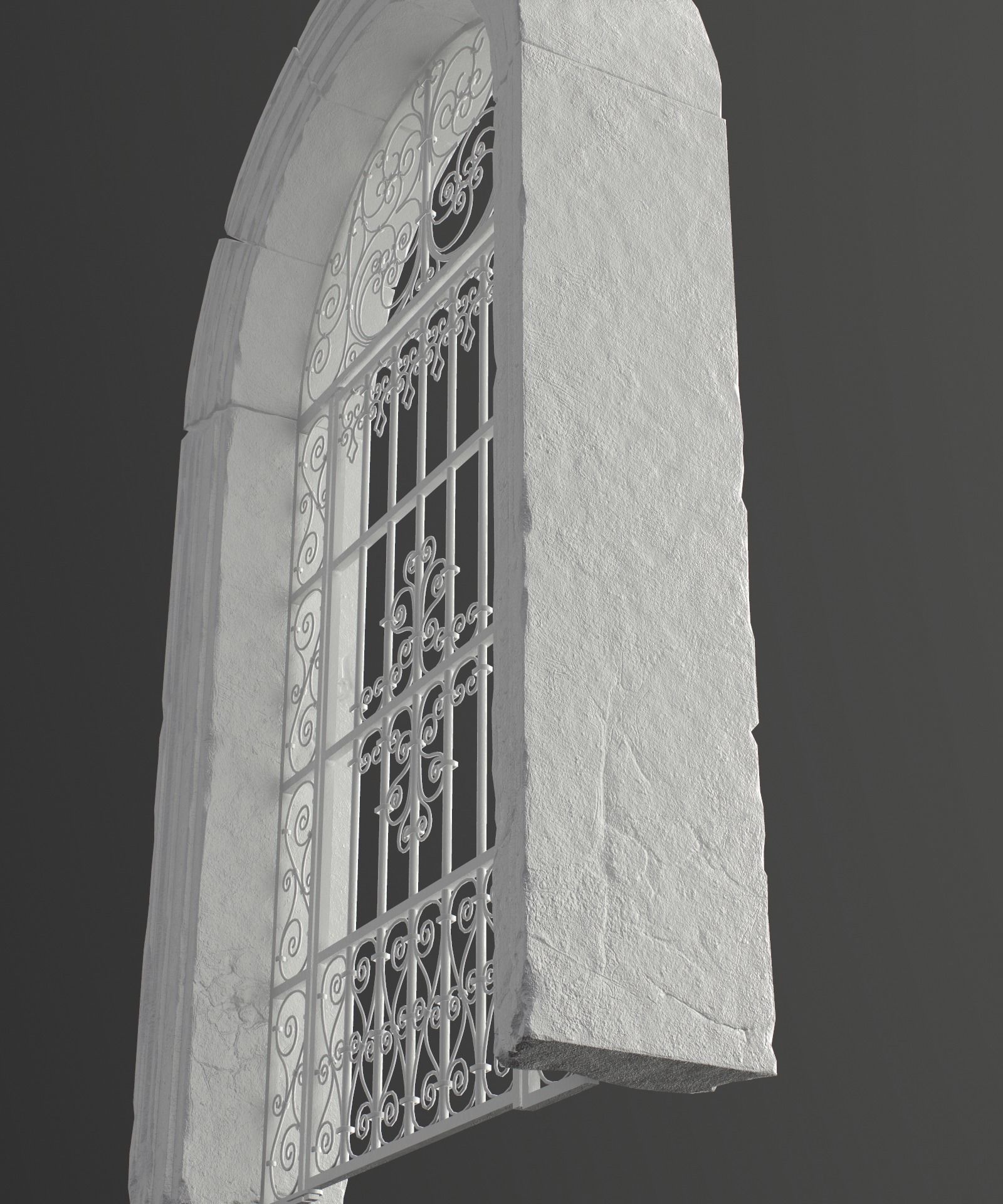 Old Forged gate  Low-poly 3D model_31