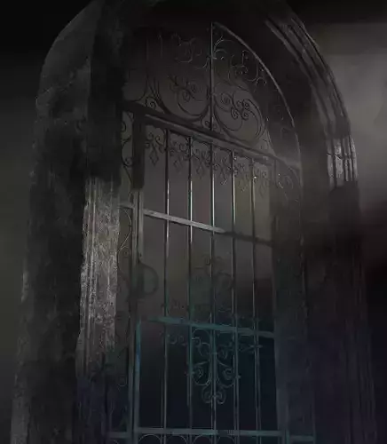 Old Forged gate  Low-poly 3D model