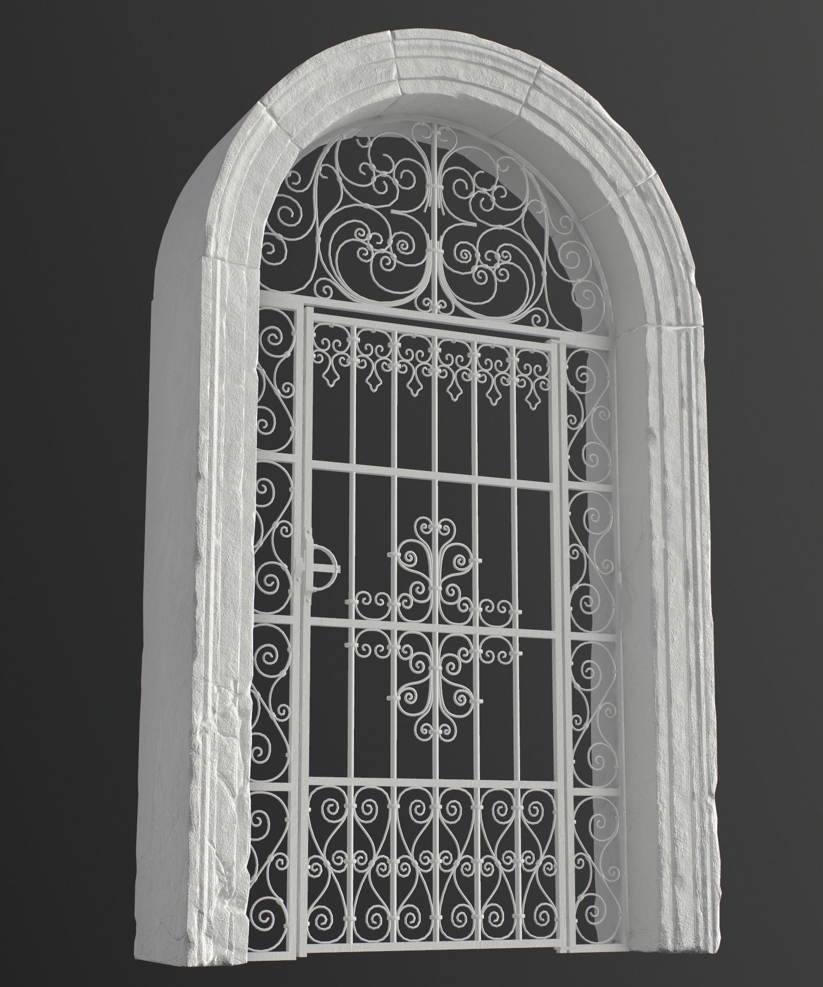 Old Forged gate  Low-poly 3D model_30