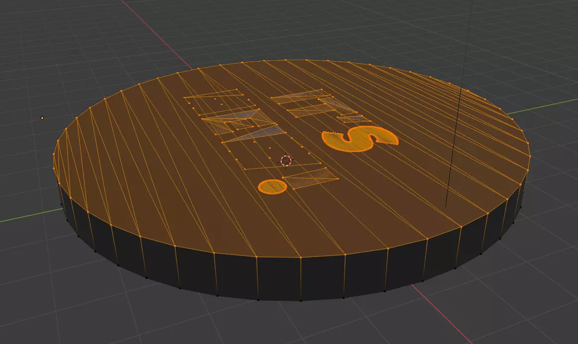 dotbe circle with letter s 3D model_0
