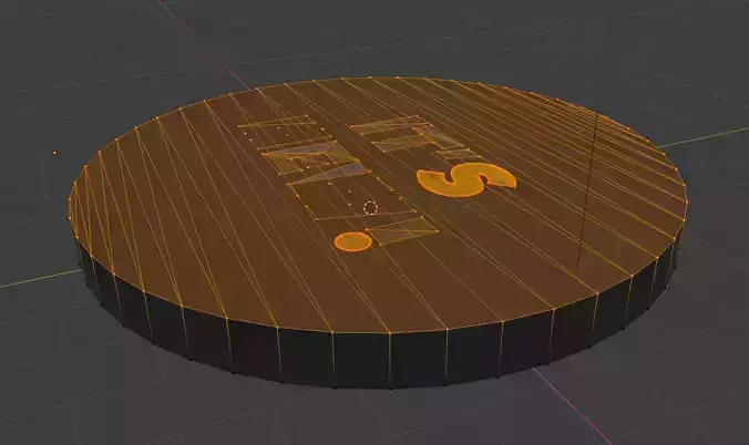 dotbe circle with letter s 3D model