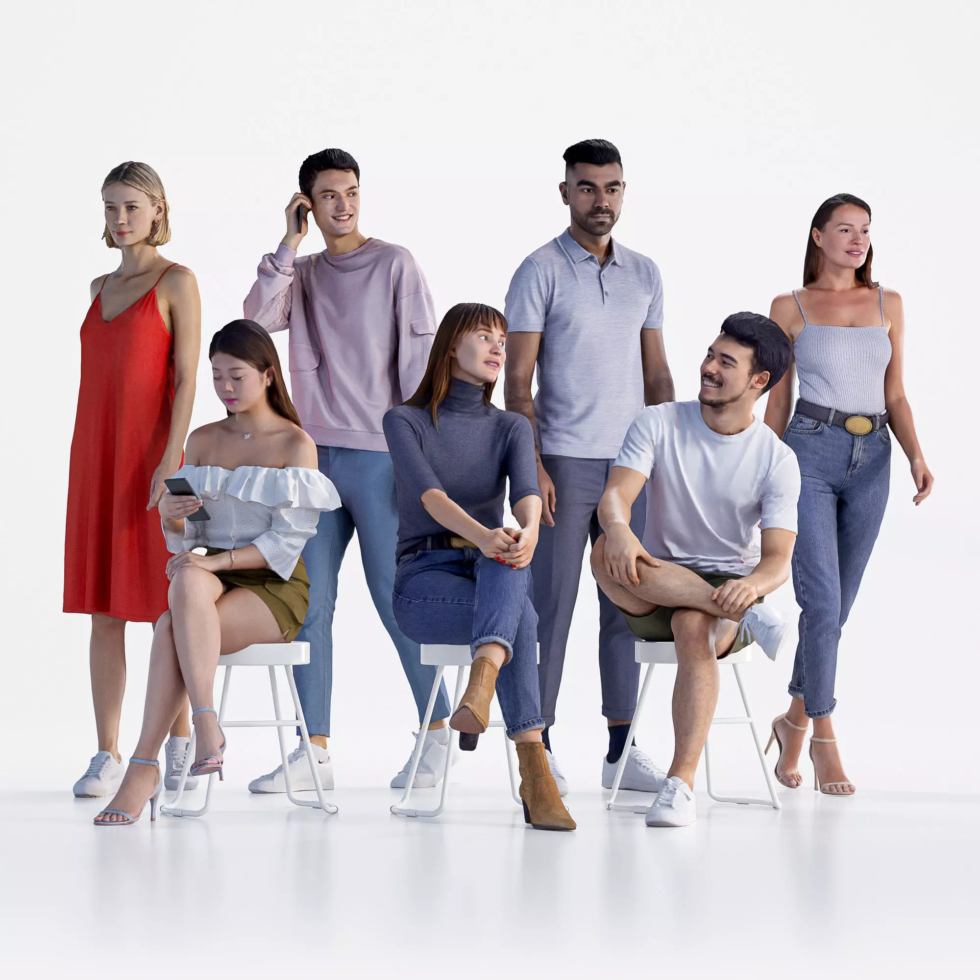 Bundle Casual 001 3D model_0