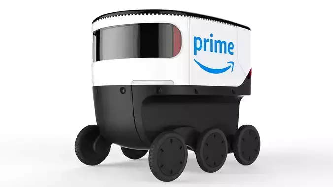 Delivery Robot White 3D model
