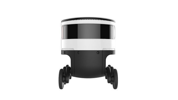 Delivery Robot White 3D model 4