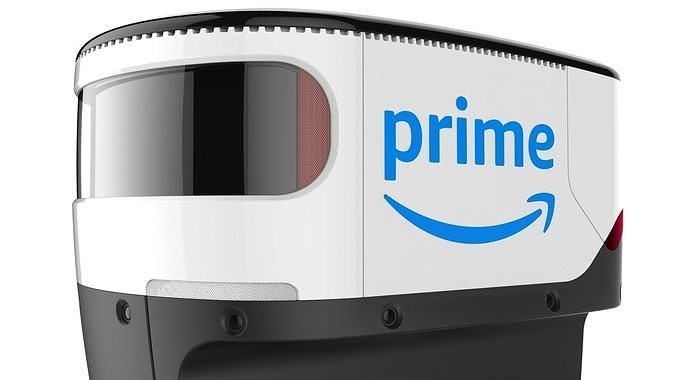 Delivery Robot White 3D model 2