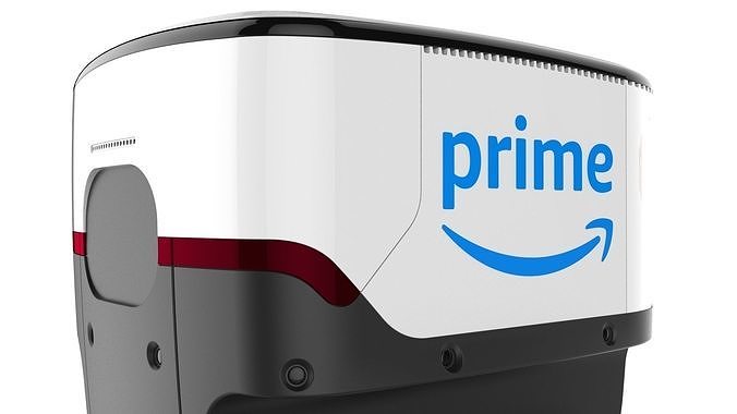 Delivery Robot White 3D model 3