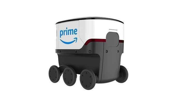 Delivery Robot White 3D model 7