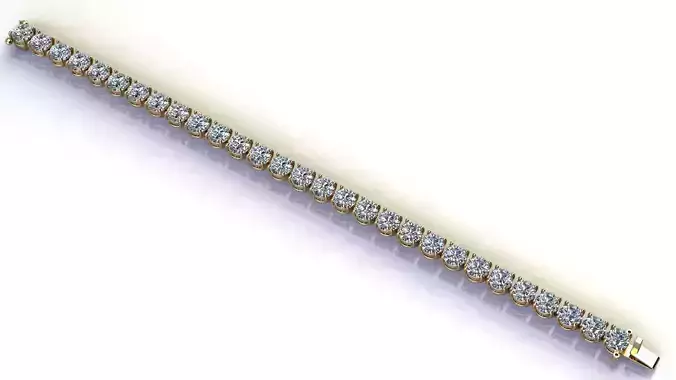 Riviera Bracelet Round cut 5 mm 3D print model