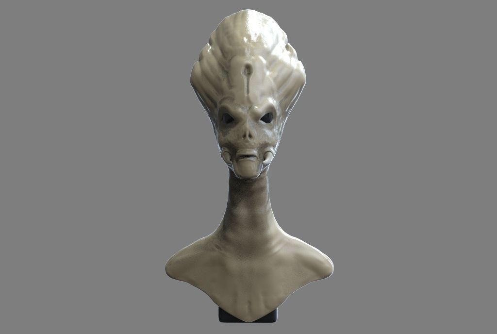 Alien Bust 10 3D print model_2