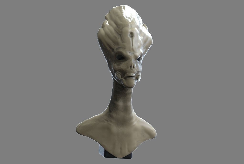 Alien Bust 10 3D print model_3