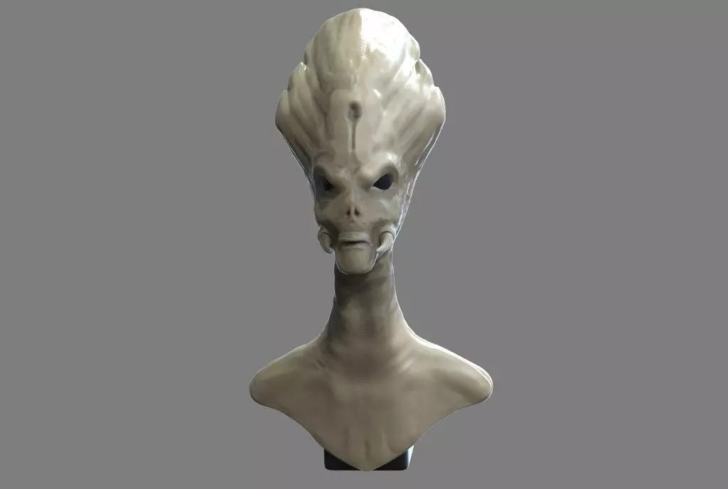 Alien Bust 10 3D print model_0