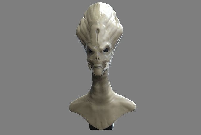 Alien Bust 10 3D print model