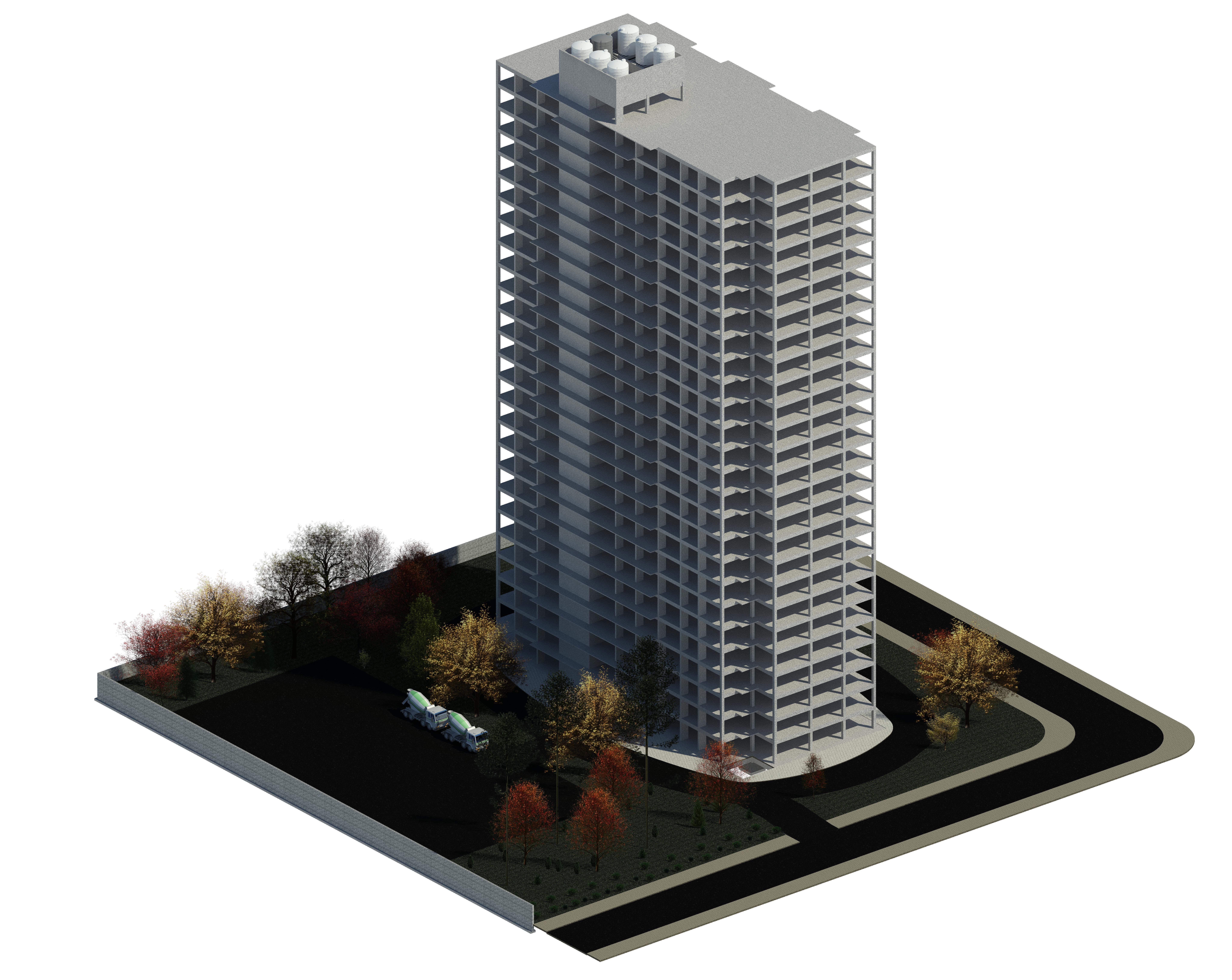 Residential Building  Sonne 3D model_11