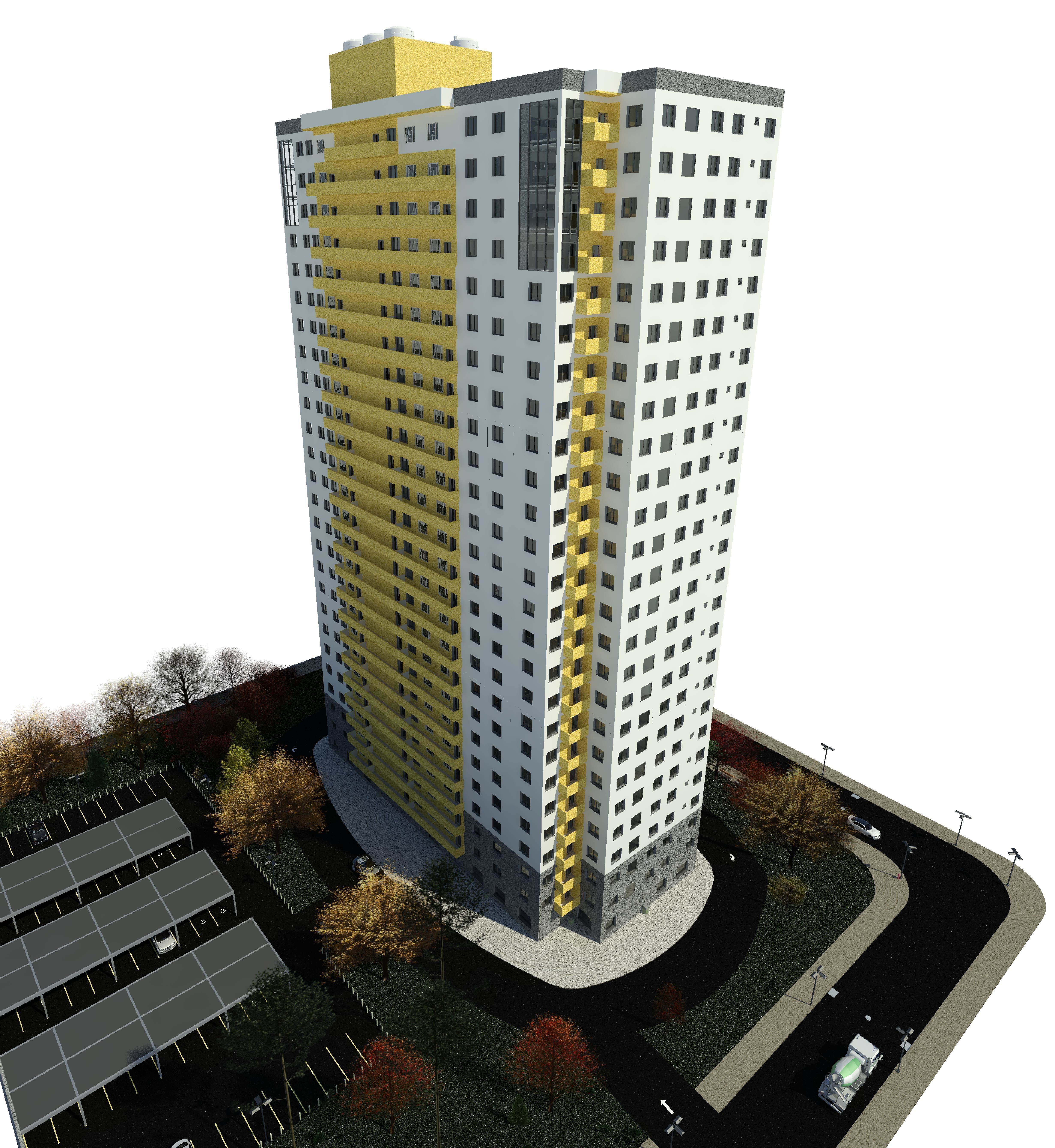Residential Building  Sonne 3D model_8