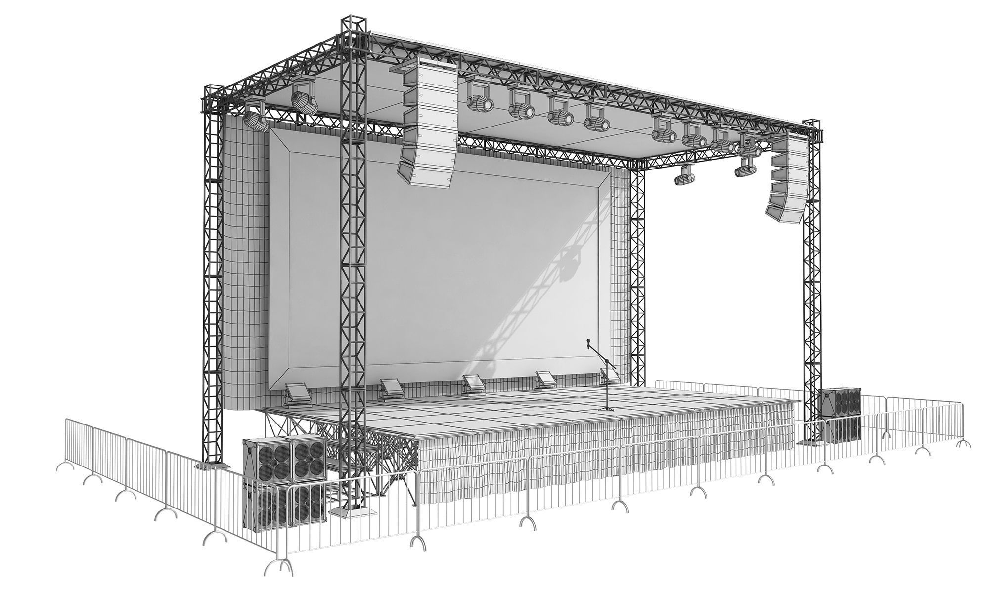 Concert Stage 3D model_6
