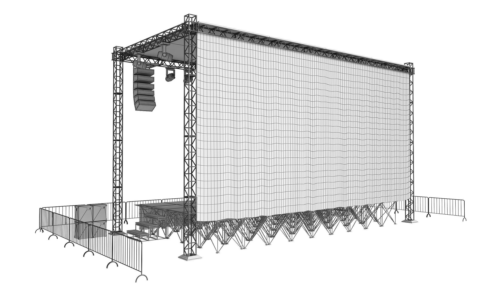 Concert Stage 3D model_12