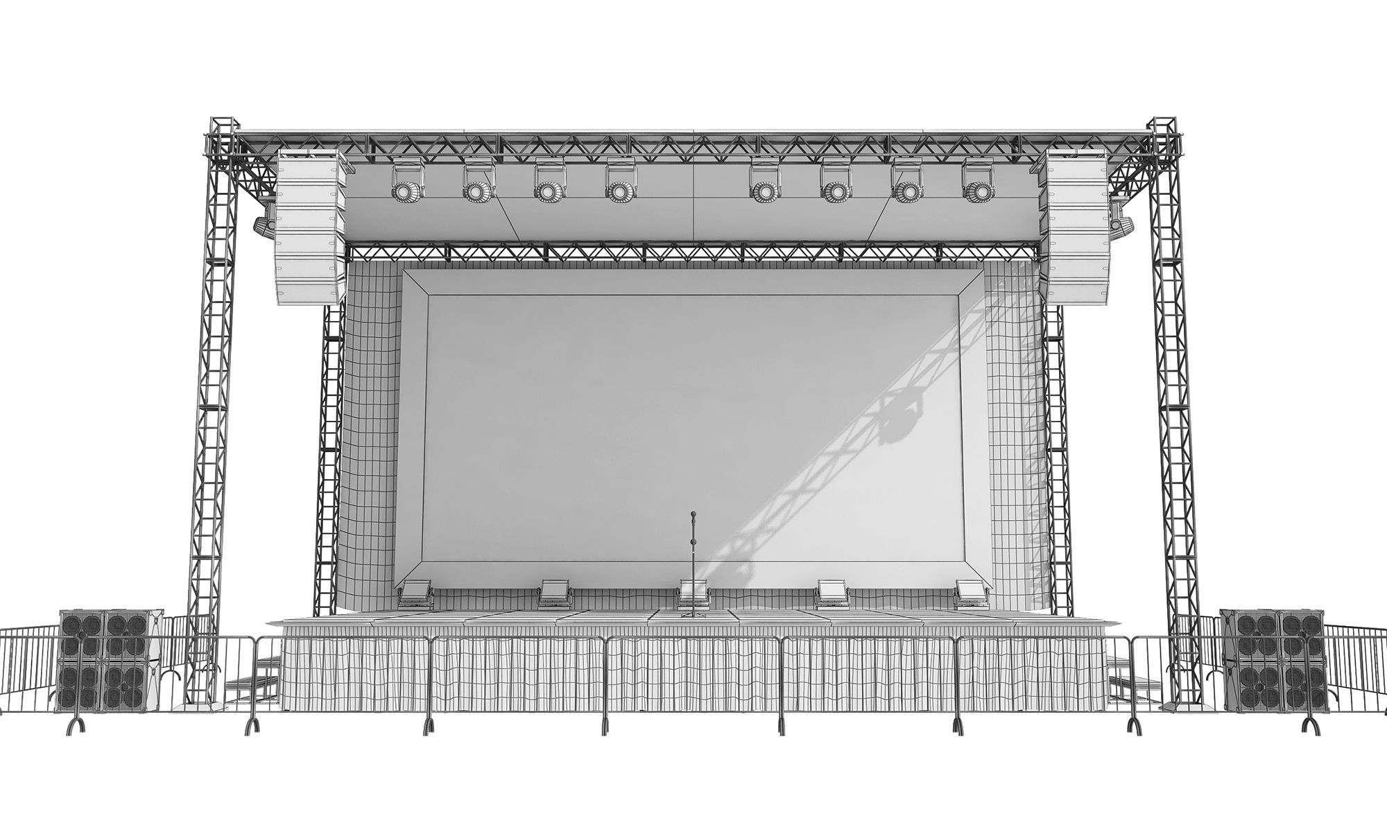 Concert Stage 3D model_2