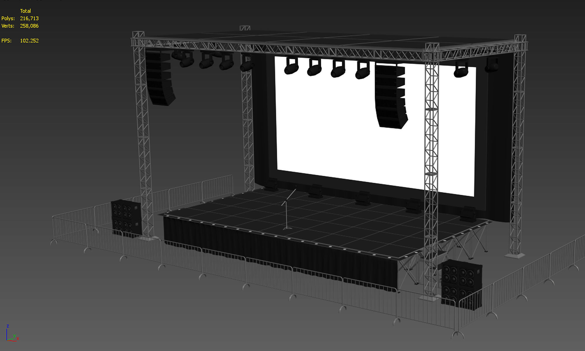 Concert Stage 3D model_23