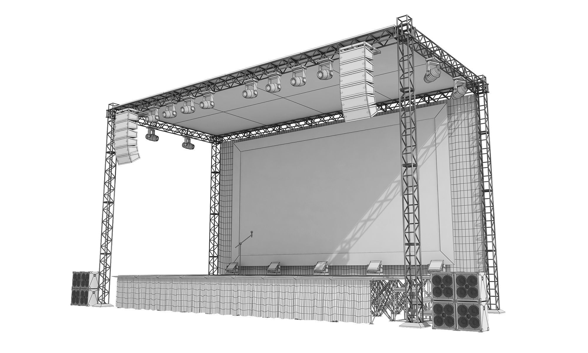 Concert Stage 3D model_8