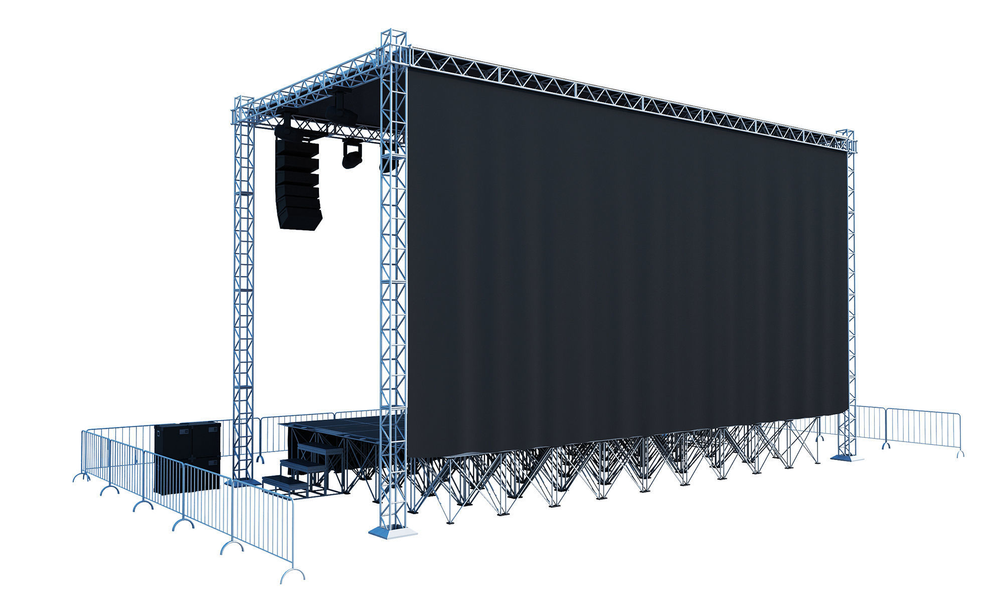 Concert Stage 3D model_11