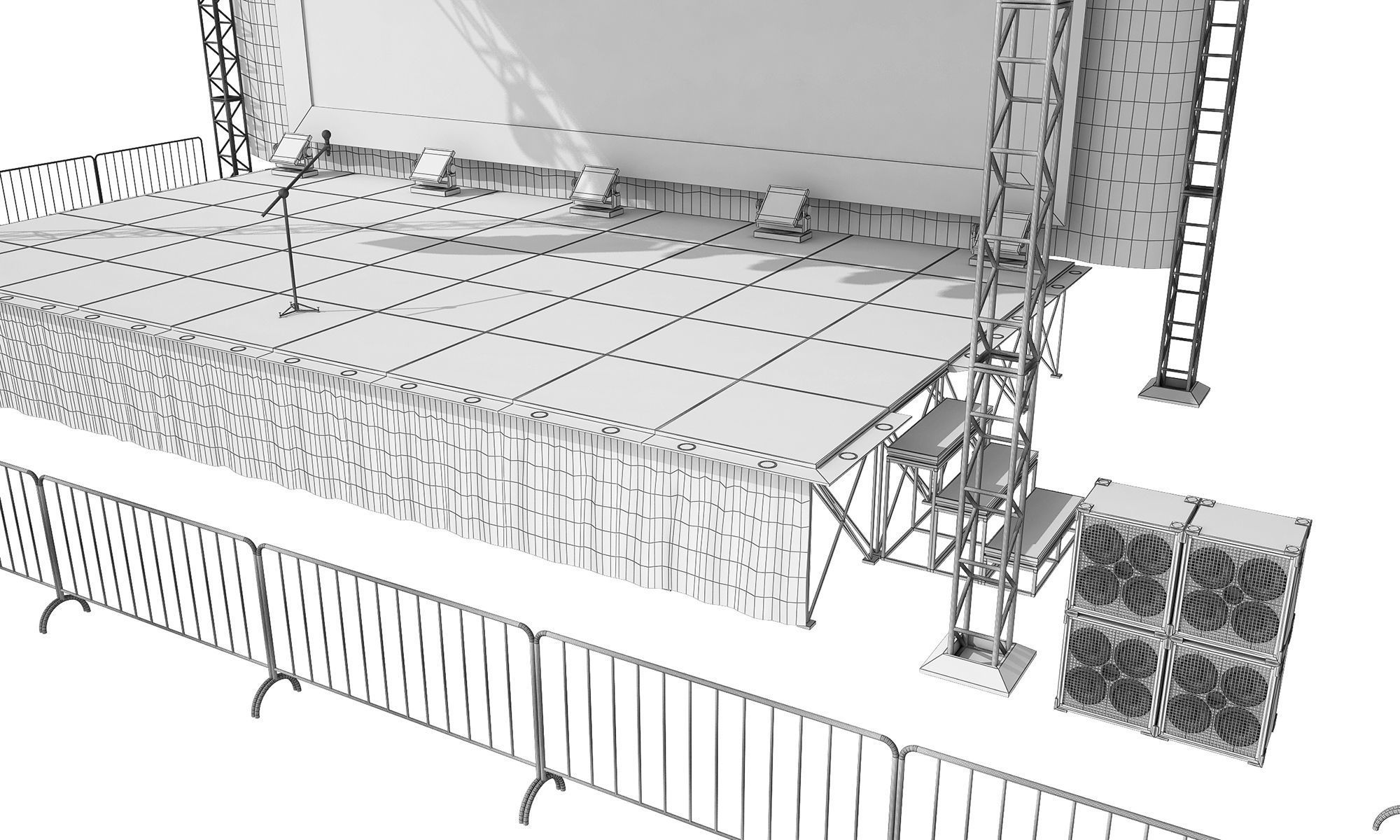 Concert Stage 3D model_14