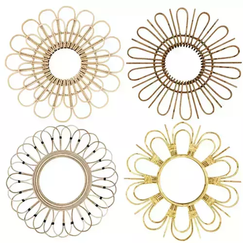 Mirror Rattan Set 2
