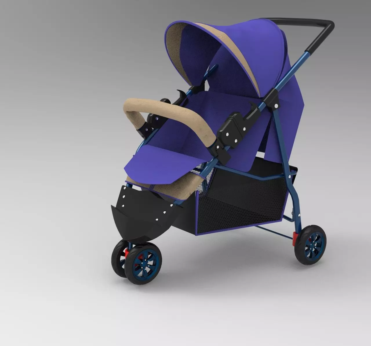 coche para bebe 3D model
