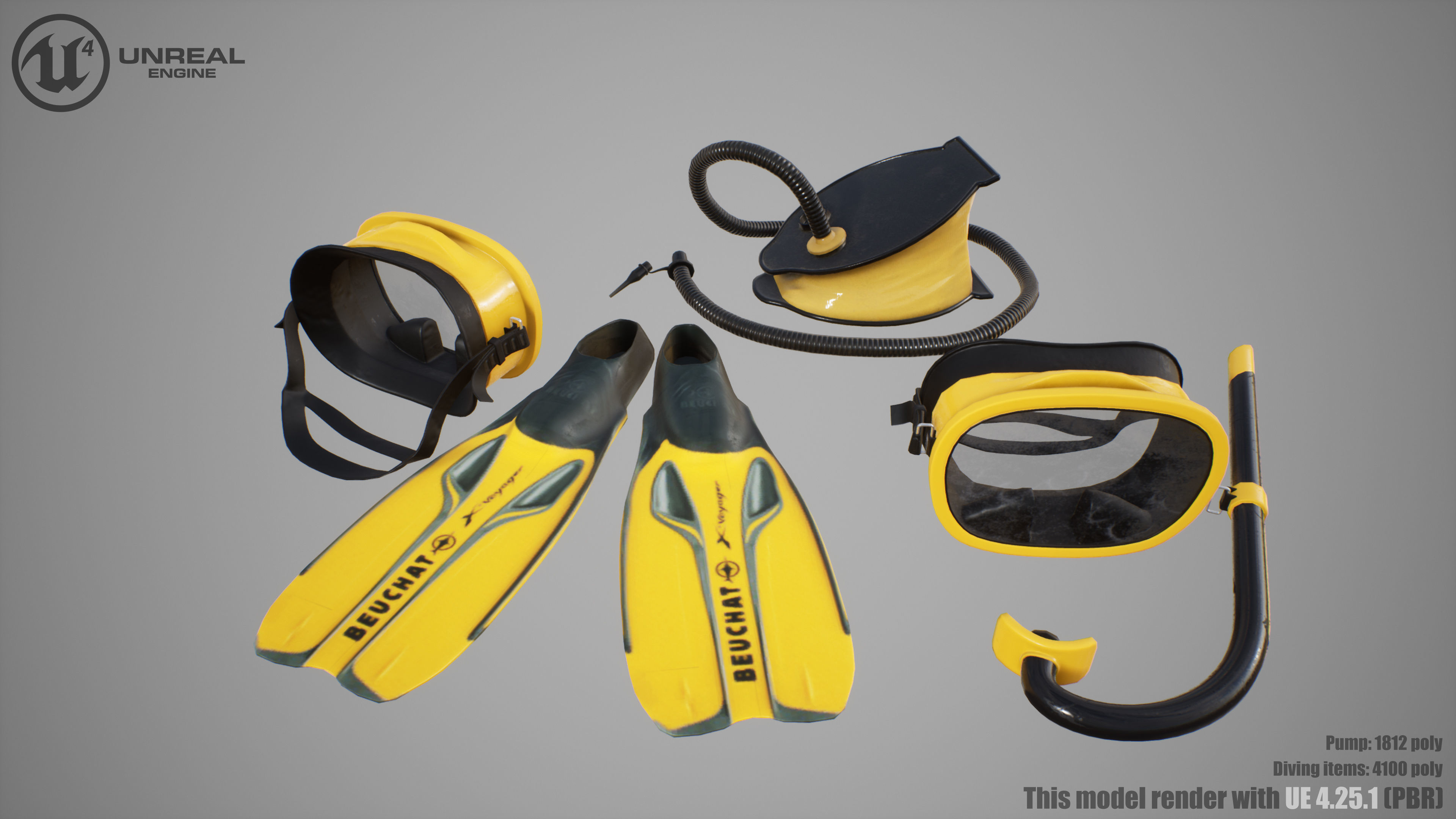 Beach Asset Low-poly 3D model_8