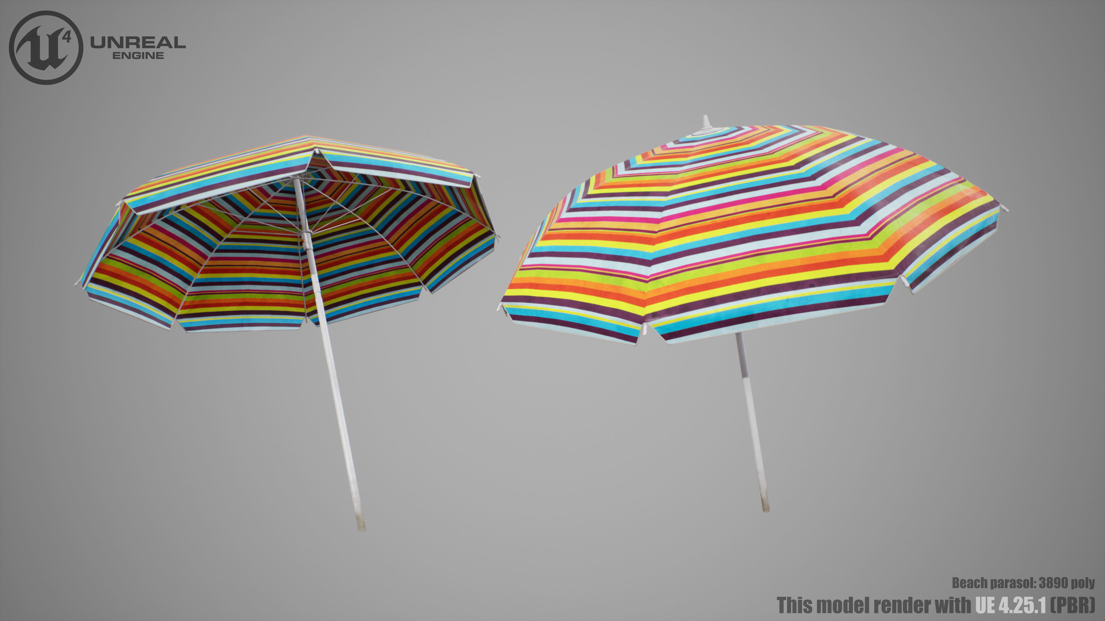 Beach Asset Low-poly 3D model_13