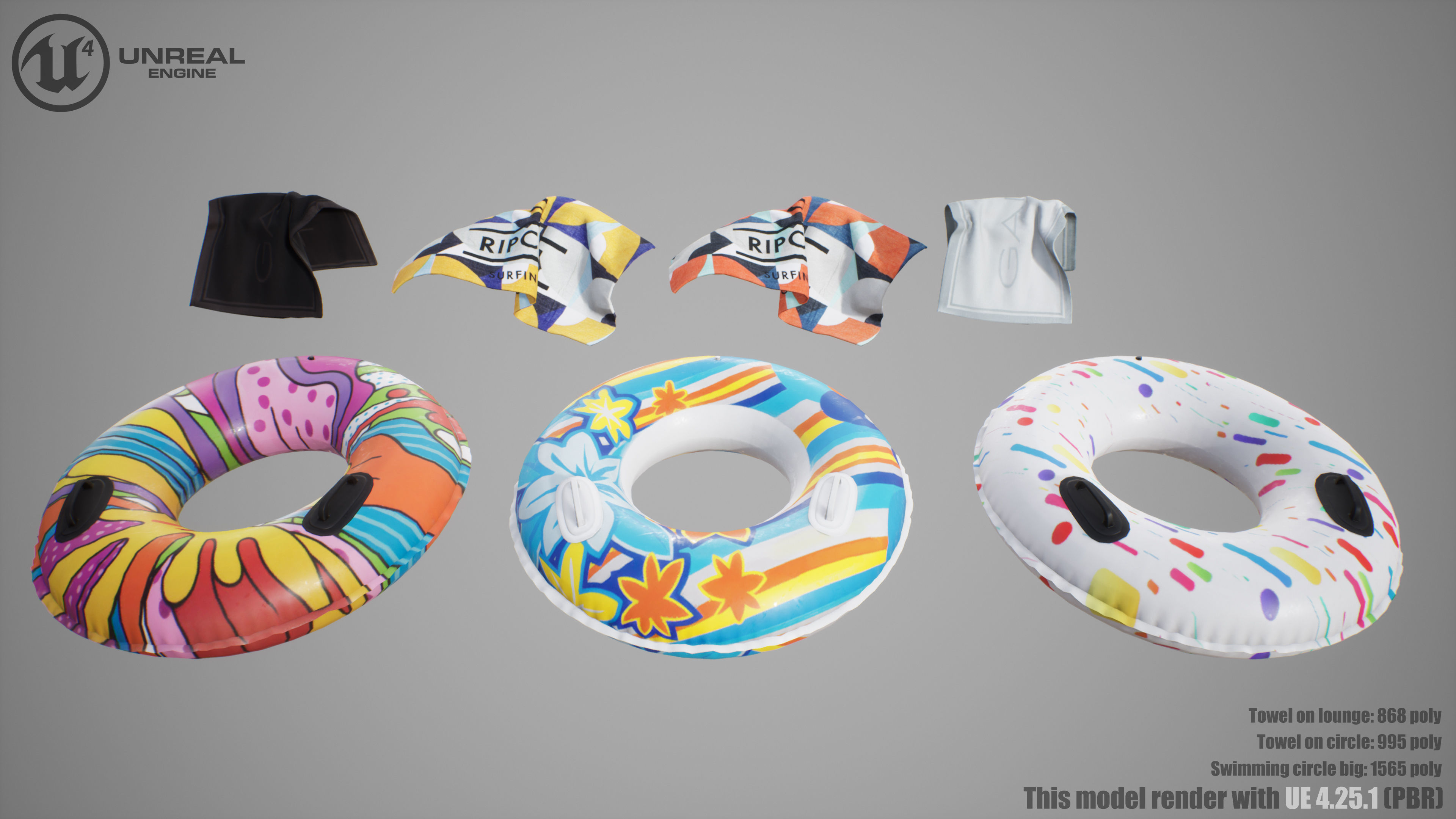 Beach Asset Low-poly 3D model_6