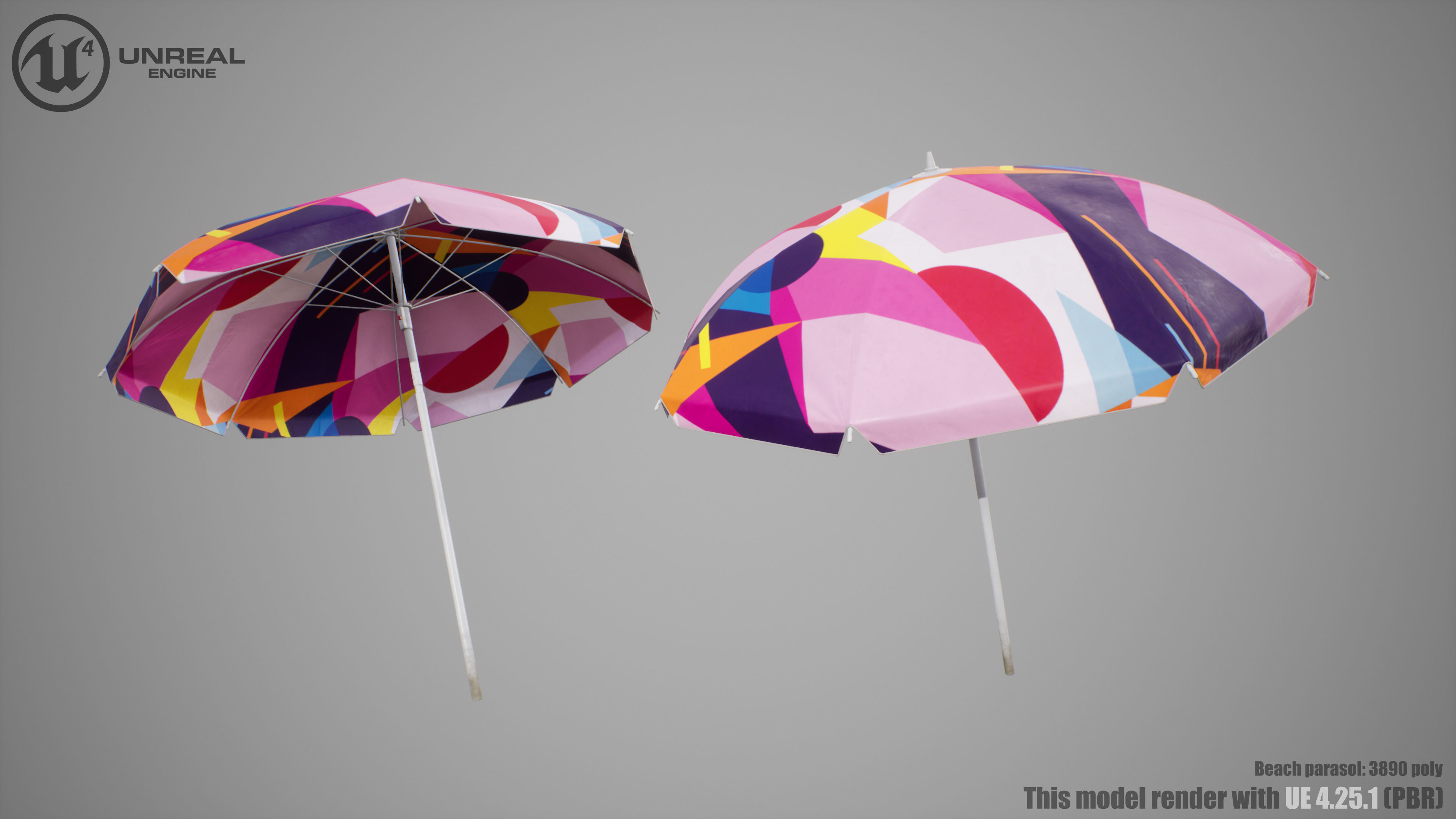 Beach Asset Low-poly 3D model_9