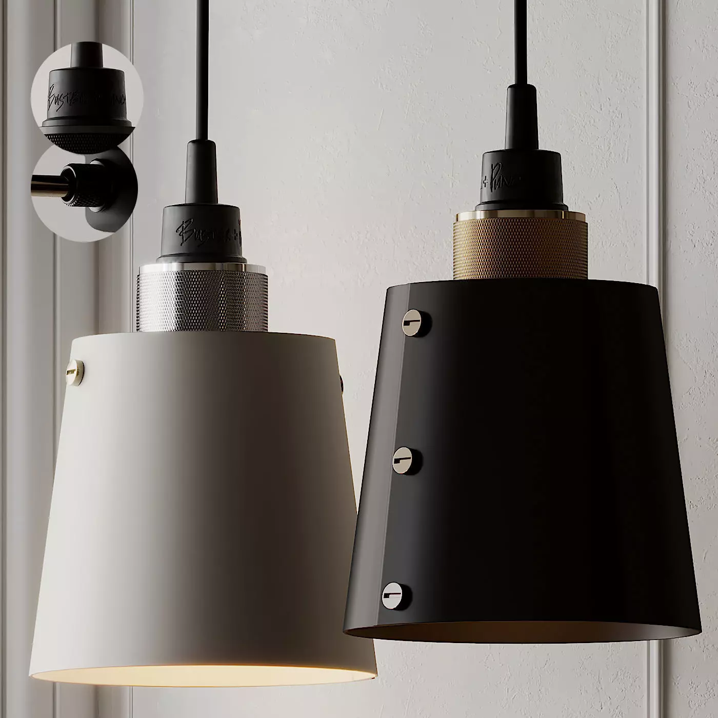 HOOKED 1 SMALL Pendant from Buster and Punch 3D model