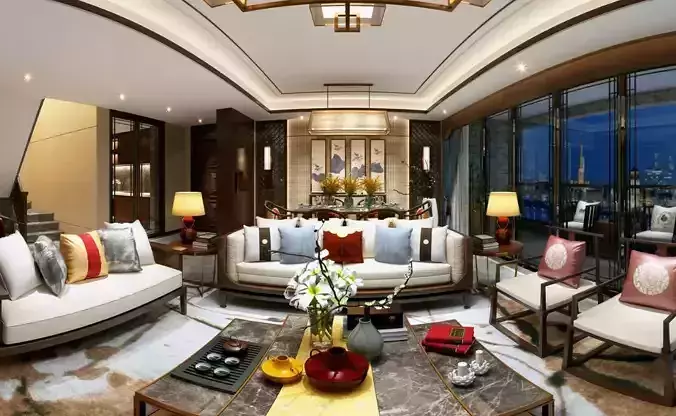 Home Equipment living room lounge3D model01