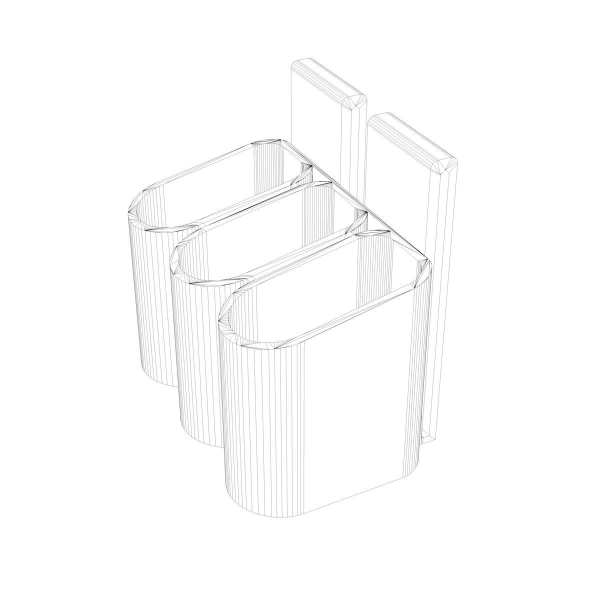 Mag Holder for 3 TIPPMANN tru-feed magazines MOLLE TIPX TPX TCR 3D print model_7