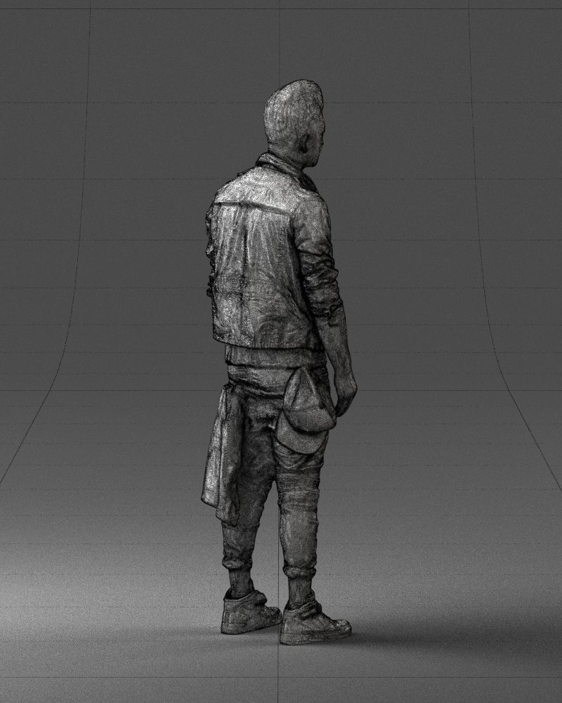 Stylish Asian man in black 0205 3D Print Ready 3D print model_17