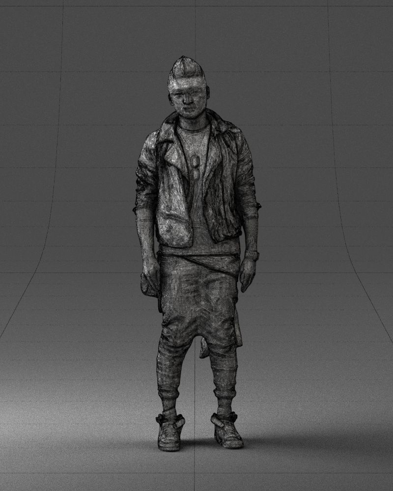 Stylish Asian man in black 0205 3D Print Ready 3D print model_5