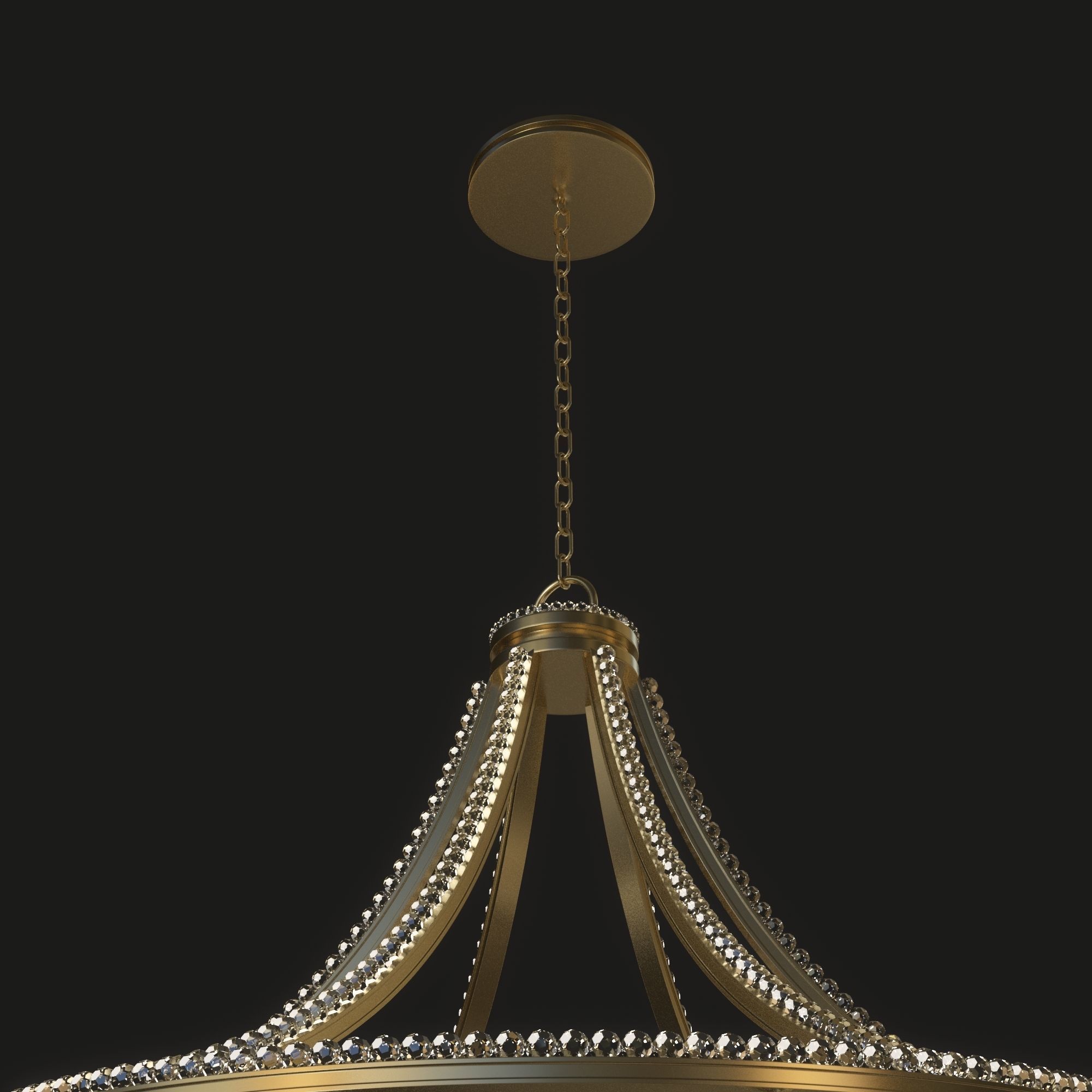 Chandelier005 chandelier with five lamps 3D model_2