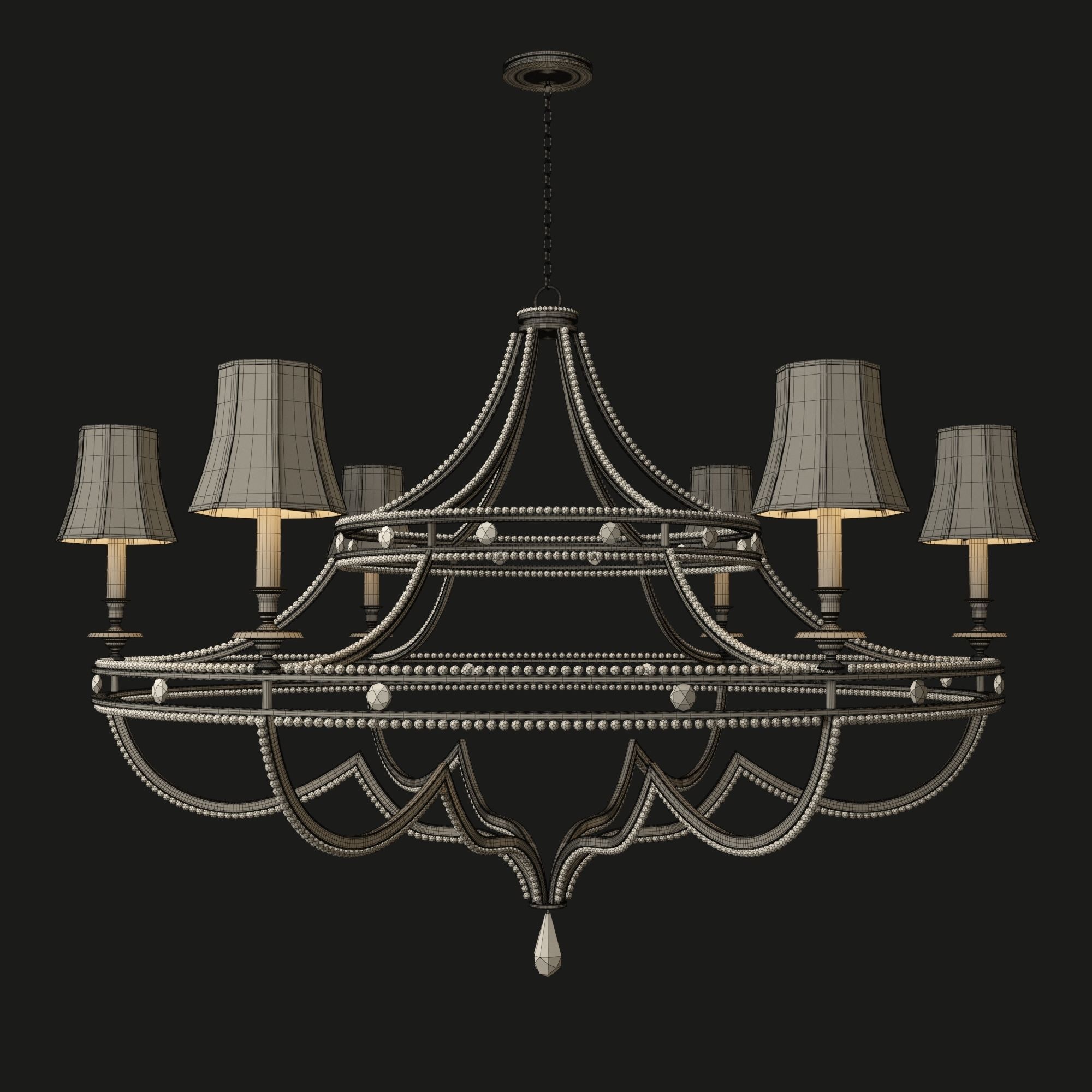 Chandelier005 chandelier with five lamps 3D model_3