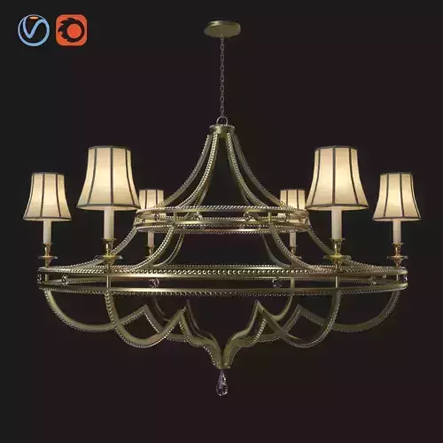 Chandelier005 chandelier with five lamps 3D model