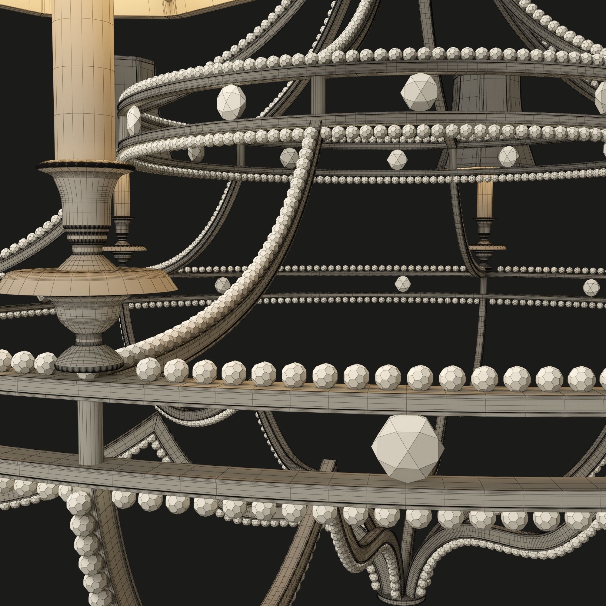 Chandelier005 chandelier with five lamps 3D model_4