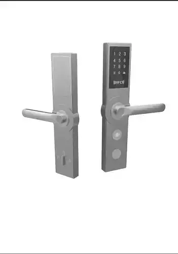 Smart door lock grey 3D MODEL