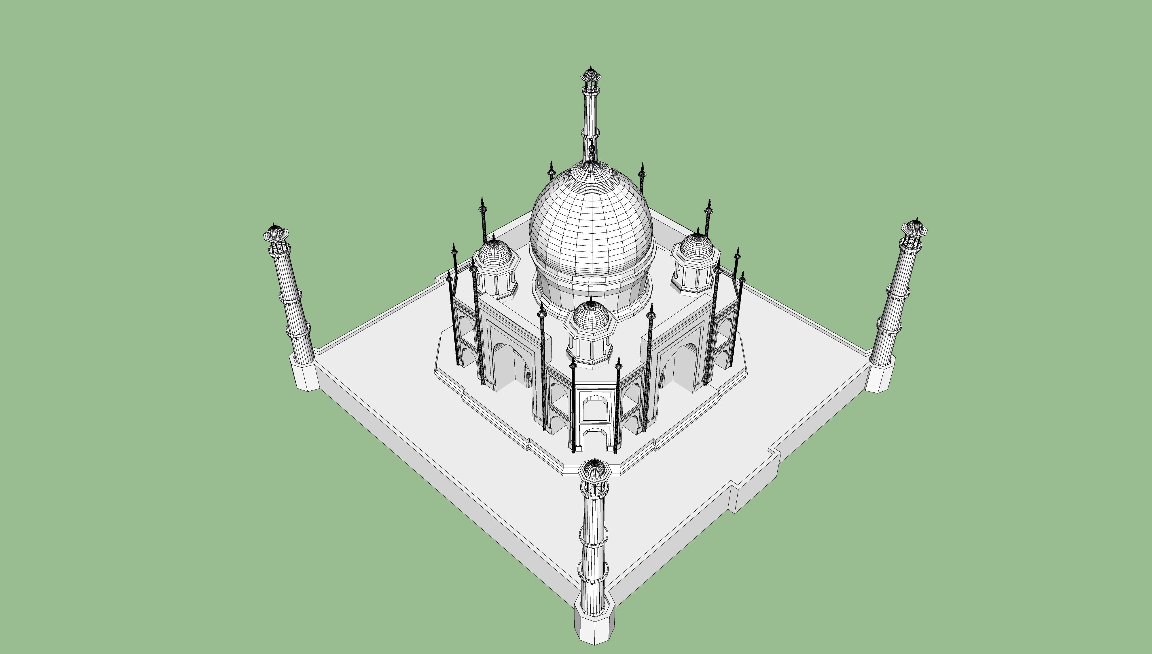 taj mahal  3D model_2