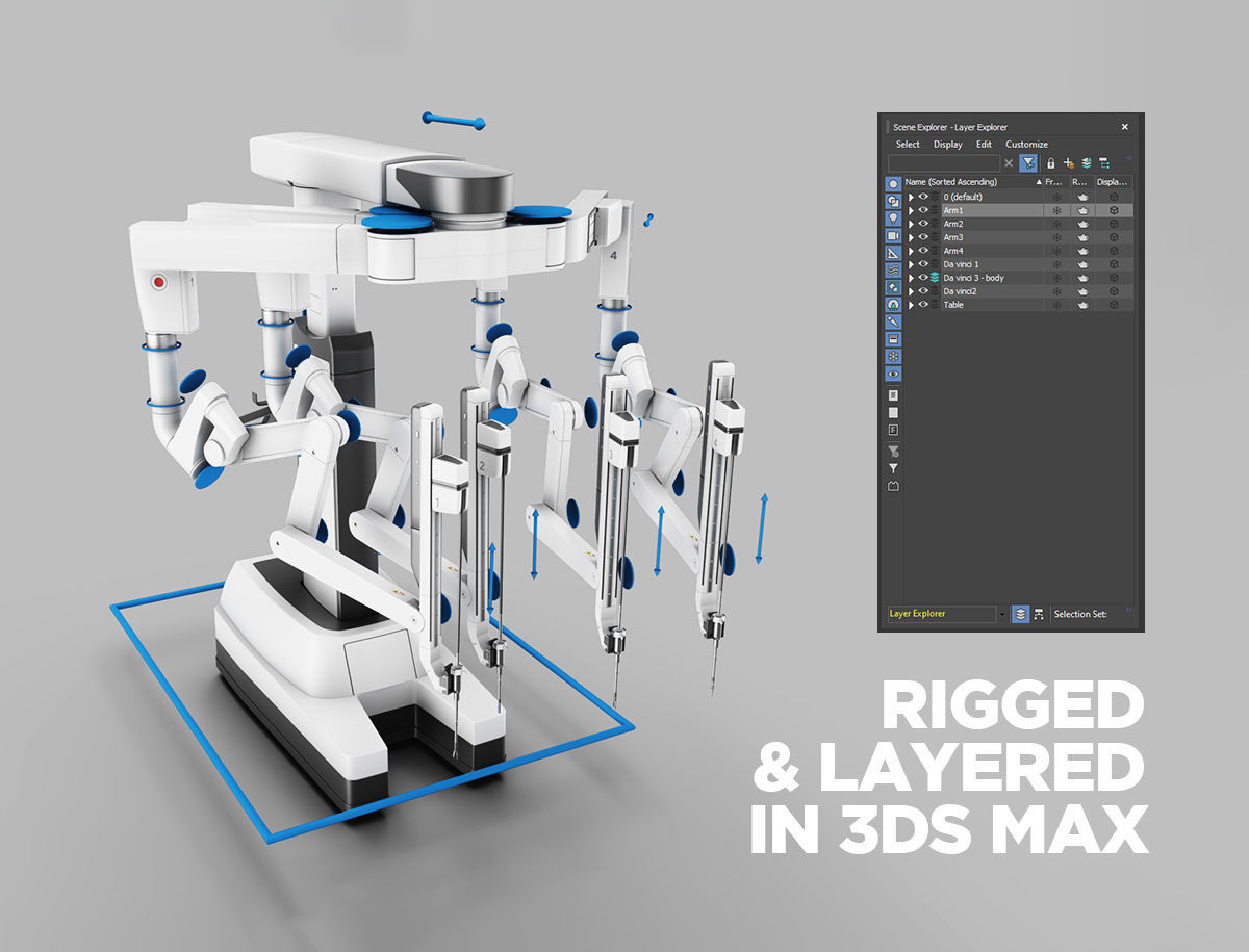 Surgical System da Vinci Xi model 3D model_3